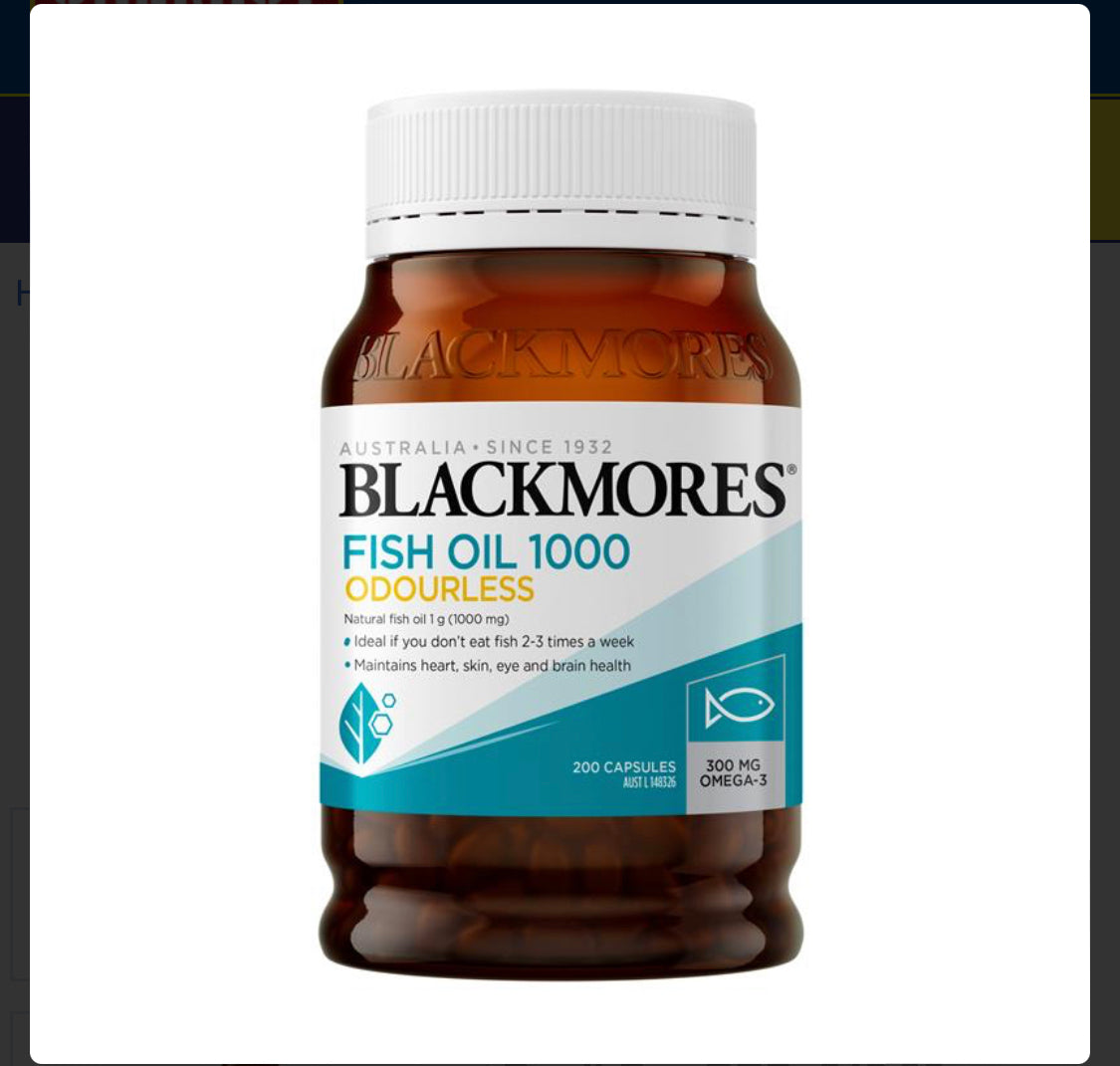 Blackmores Fish Oil (Odourless ) 200capsules