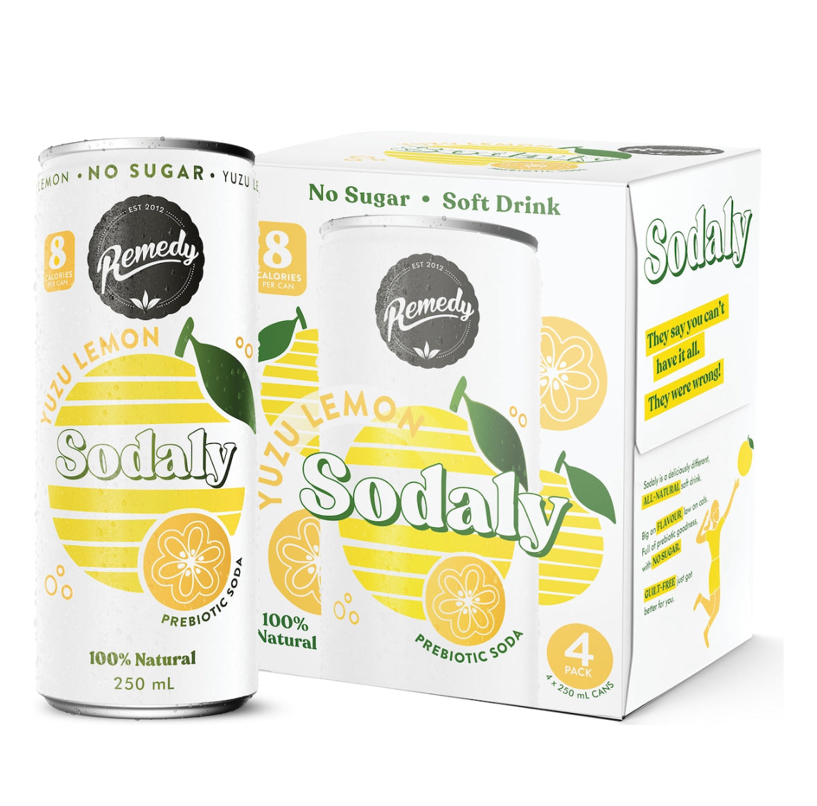 Remedy Sodaly Multipack Lemon Yuzu 4x250ml