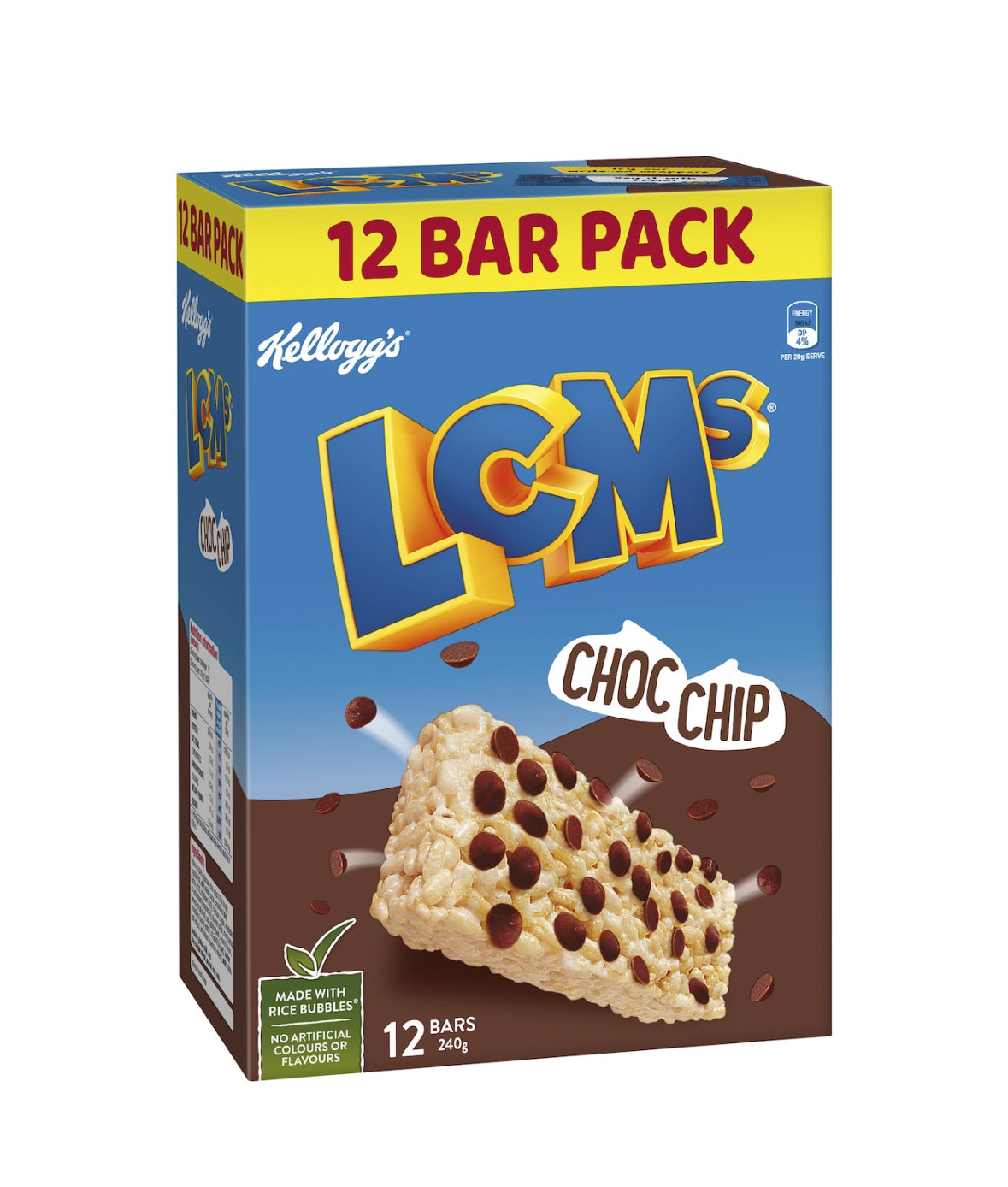 Kellogg’s LCM’s Rice Bubbles Choc Chip 12pk 240g