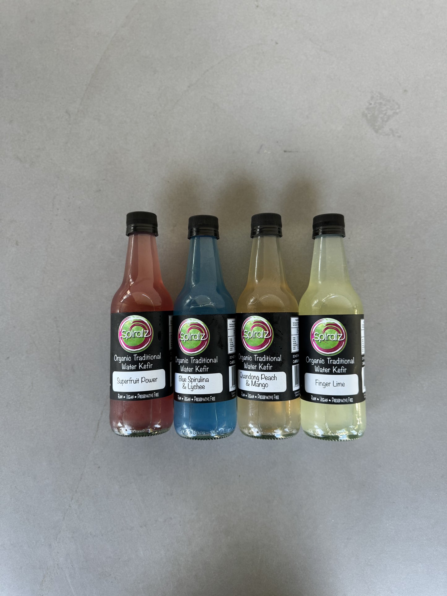 Mix Flavours Organic Kefir Water 4pk **Raw-Vegan-Preservative Free**