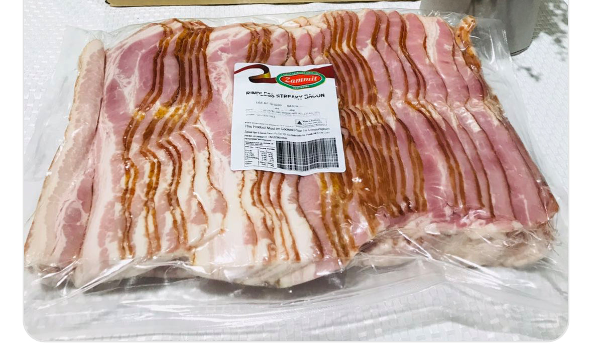 Zammit Streaky Bacon 3 kg