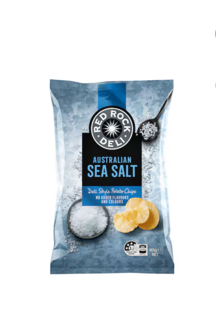 Red Rock Deli Potato Chips Australian Sea Salt Natural 165g