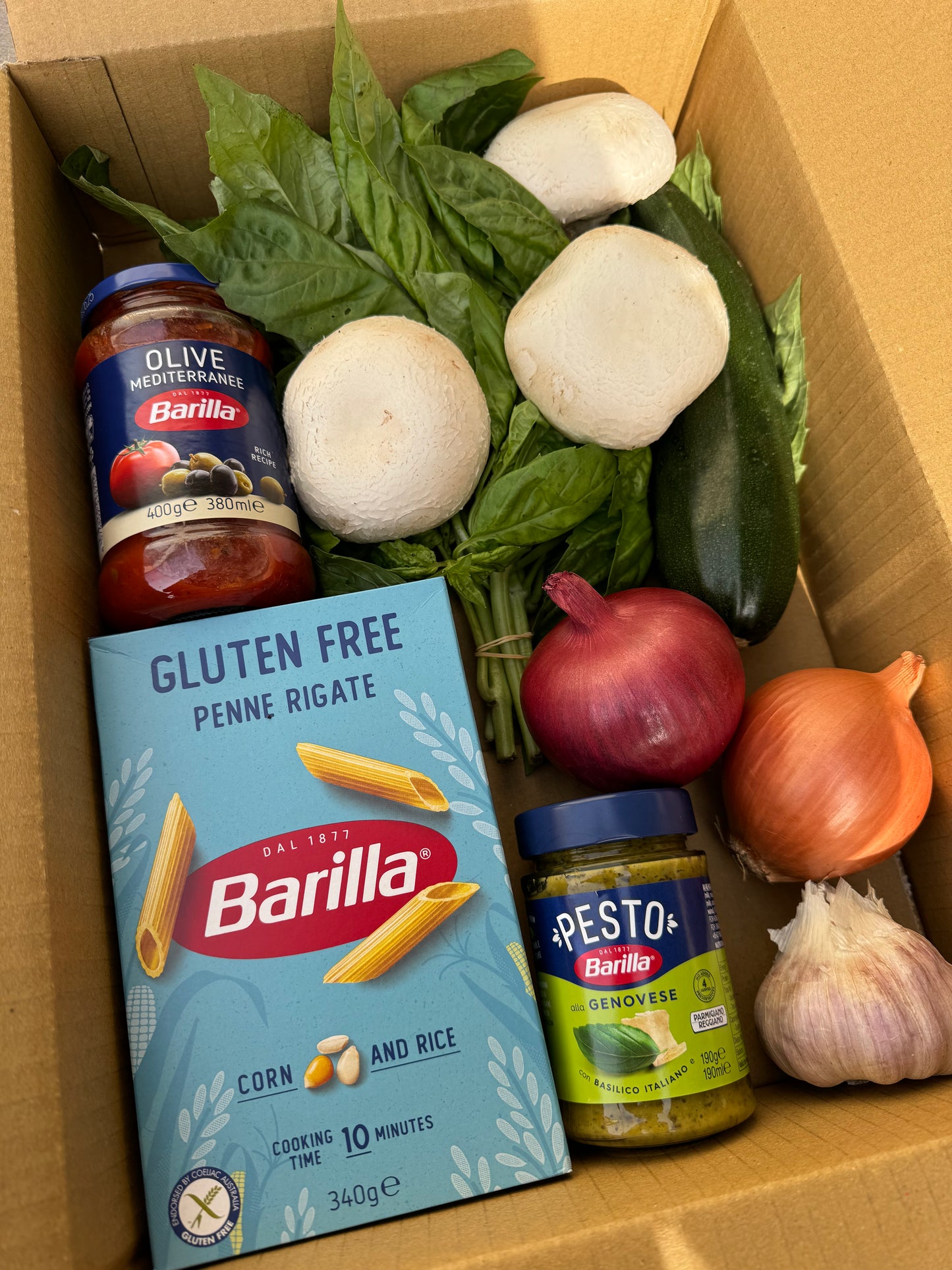 Gluten Free Penne Rigate with Mushrooms & Zucchini Box