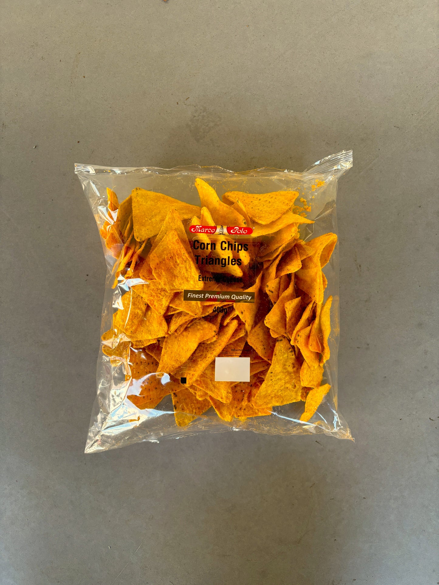 Marco Polo Round Corn Chips Cheese 400g
