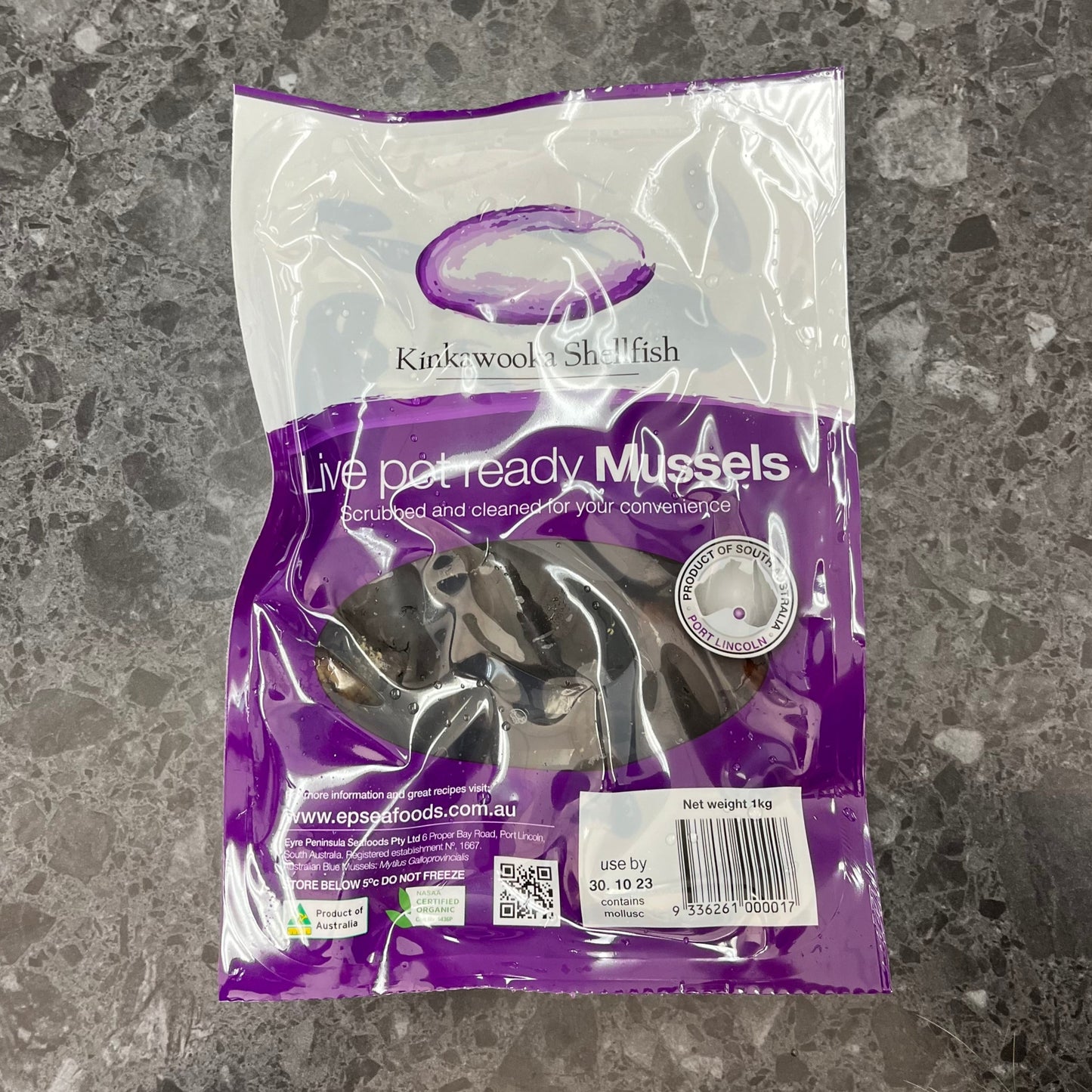 SPECIAL Kinkawooka Shellfish Live Pot ready Mussels 1kg
