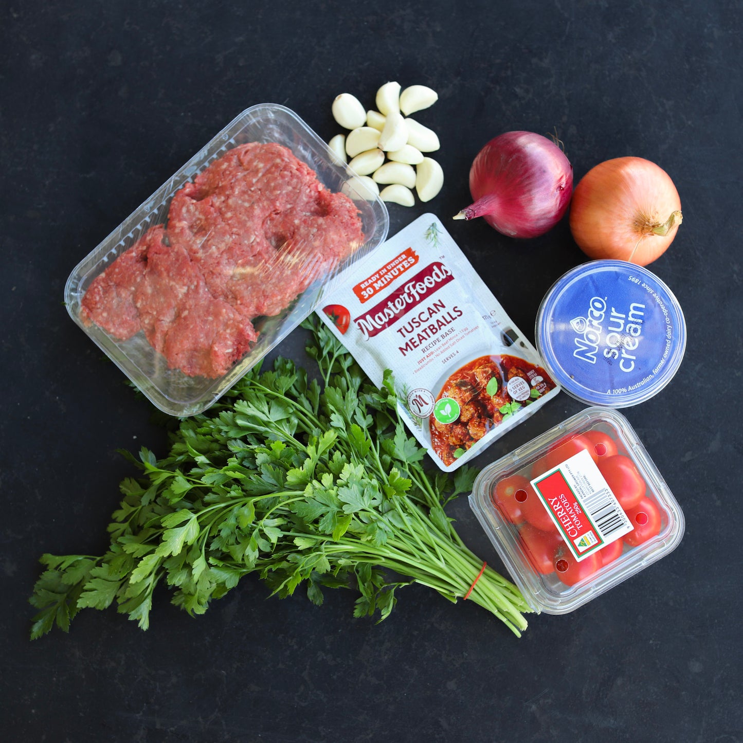 Quick and Easy Tuscan Meatballs Box