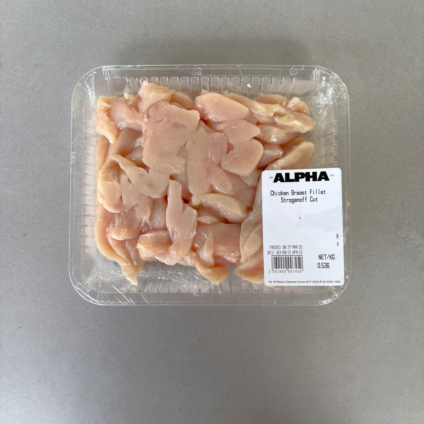 Chicken Breast Fillet Stroganoff Cut 500g