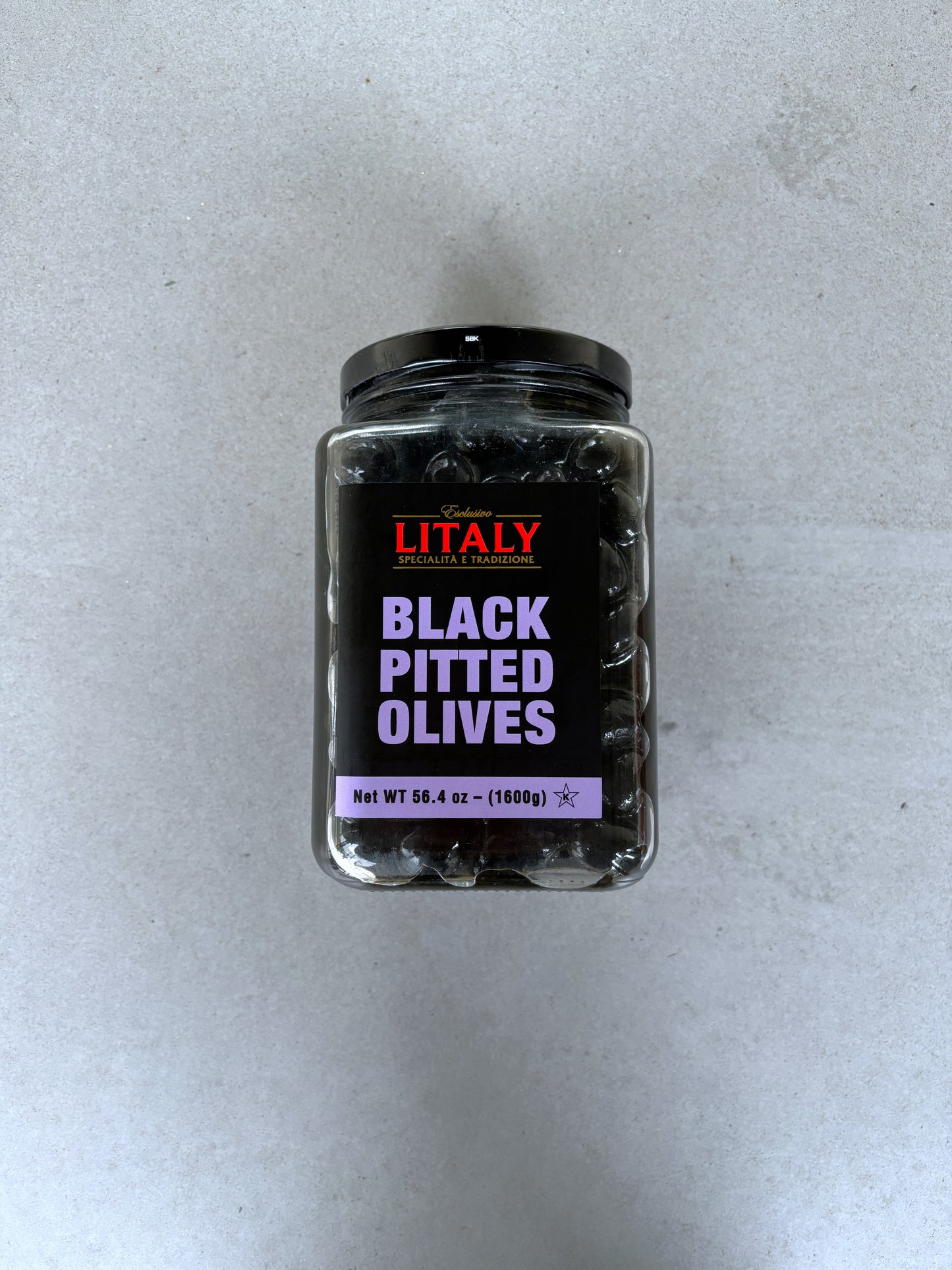 Litaly Black Pitted Olives 1600g