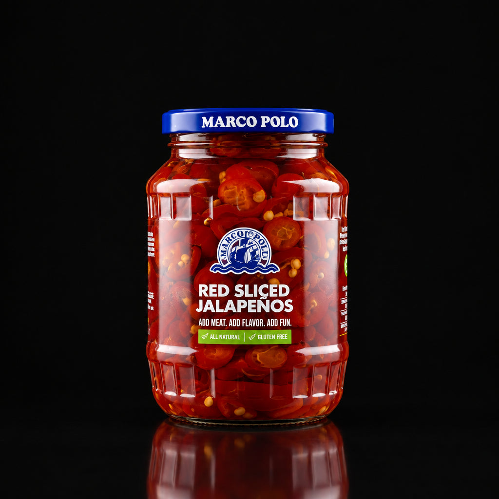 Marco Polo Red Sliced Jalapenos 340g