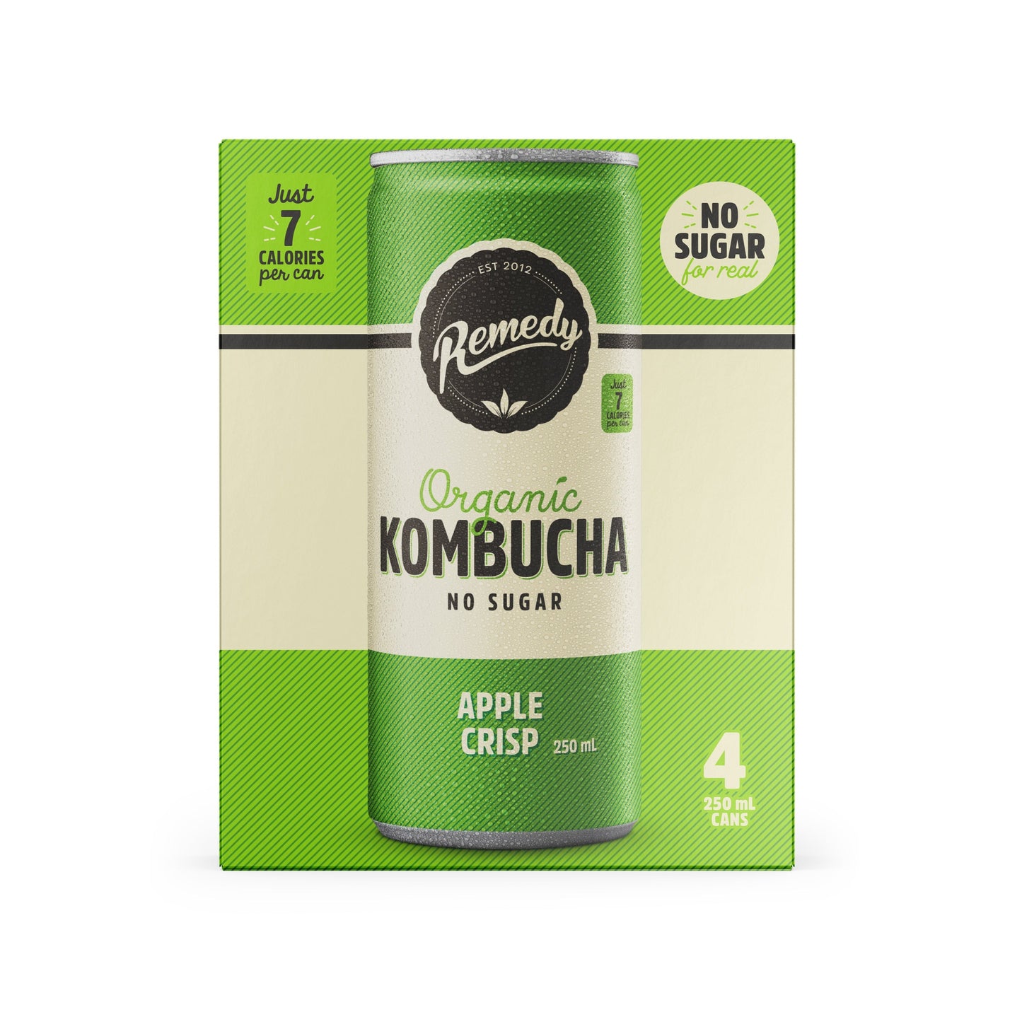 Remedy Apple Crisp Kombucha 250ml 4X Pack