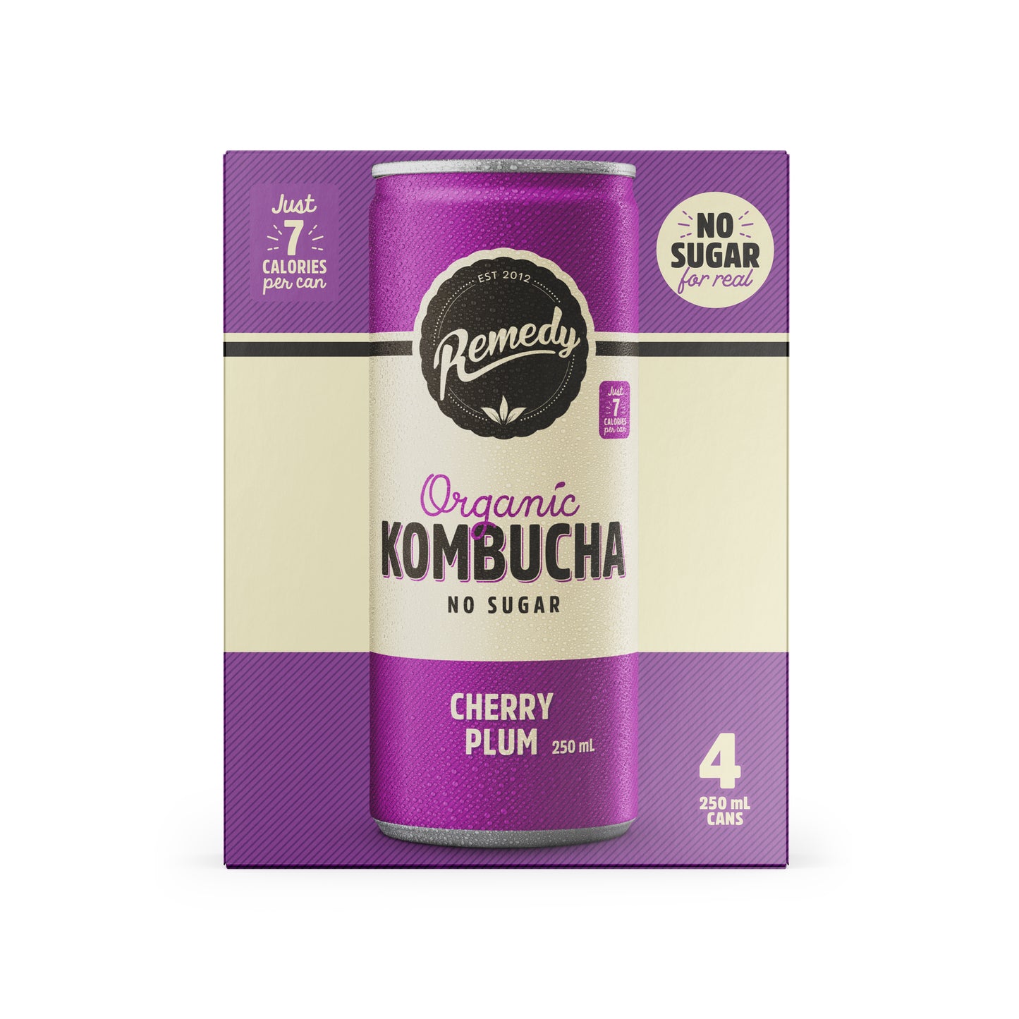 Remedy Cherry Plum Kombucha 250ml X4 Pack