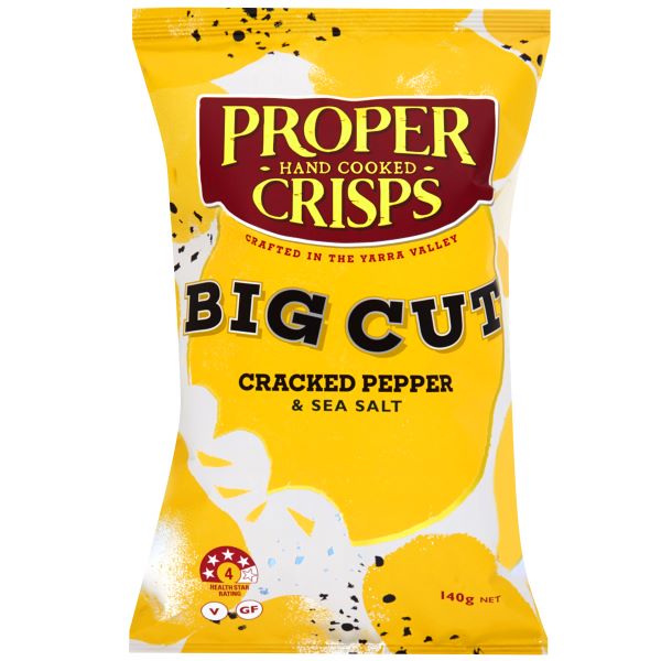 Proper Crisps Big Cut Cracked Pepper 140g