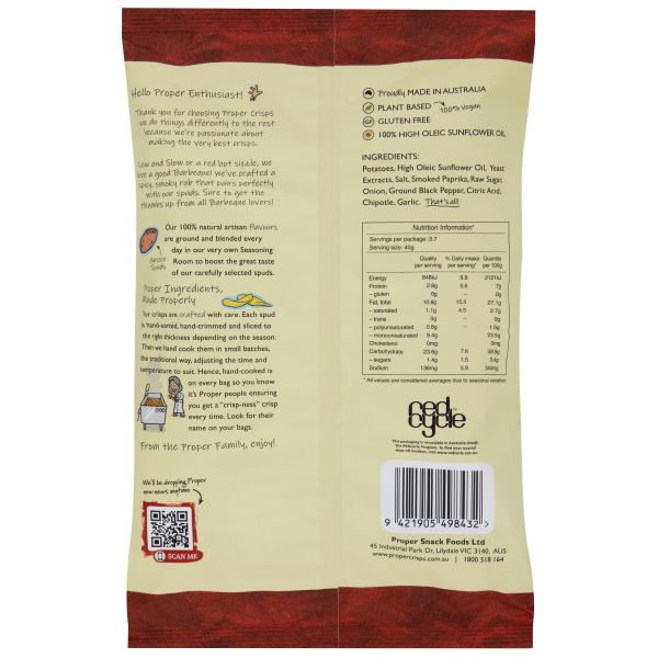 Proper Core Crisps Barbeque Rub 150g