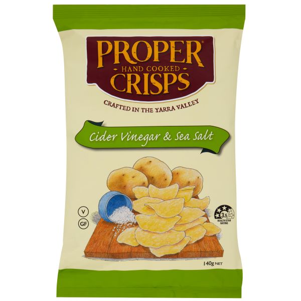 Proper Core Crisps Cider Vinegar and Sea Salt 140g