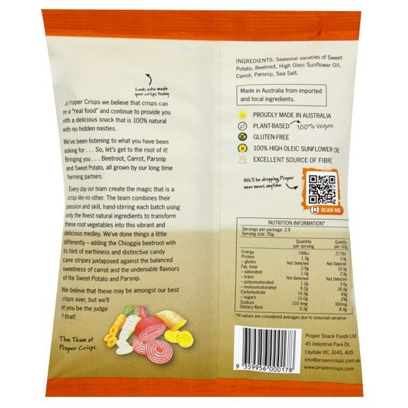 Proper Core Crisps Garden Medley 100g