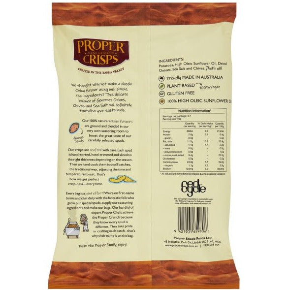 Proper Core Crisps Onion and Chive 150g