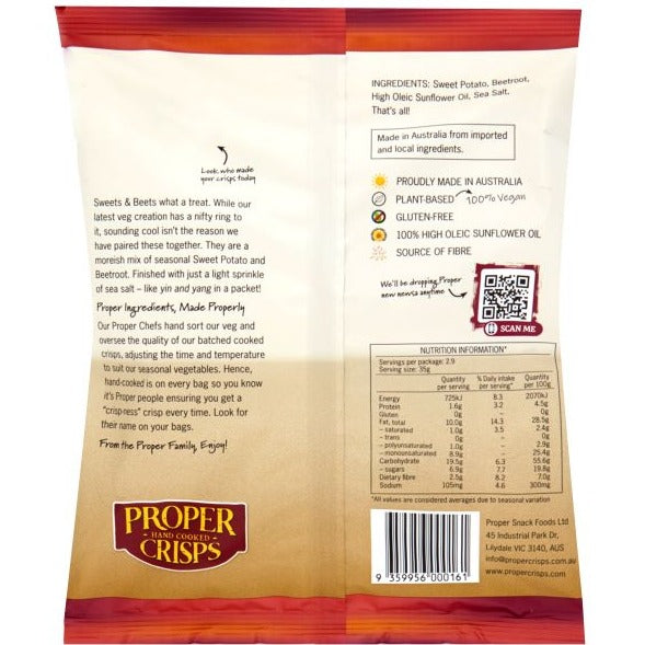Proper Core Crisps Sweets & Beets 100g