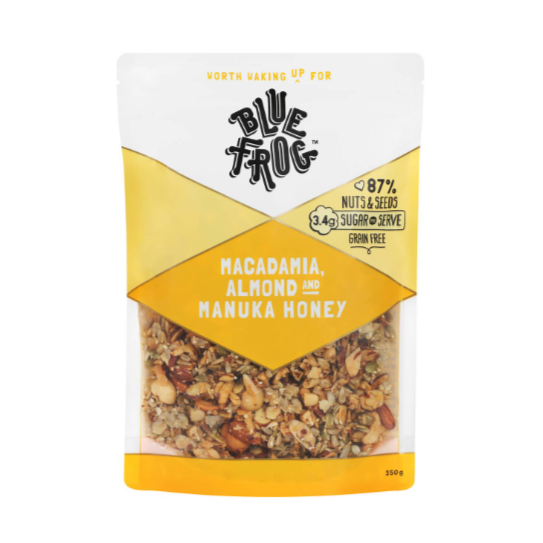 SPECIAL Blue Frog Keto Muesli Macadamia, Almond and Manuka Honey 350g