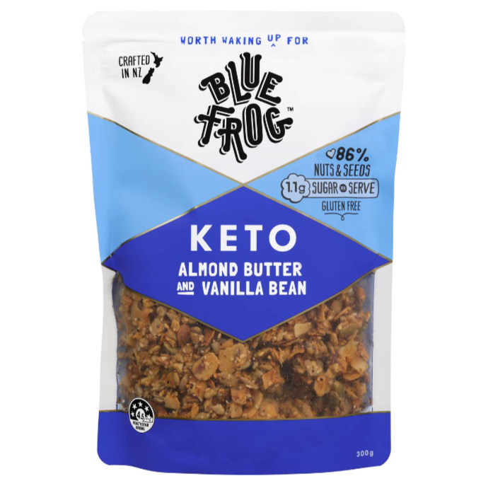 SPECIAL Blue Frog Keto Muesli Almond Butter & Vanilla Bean 300g