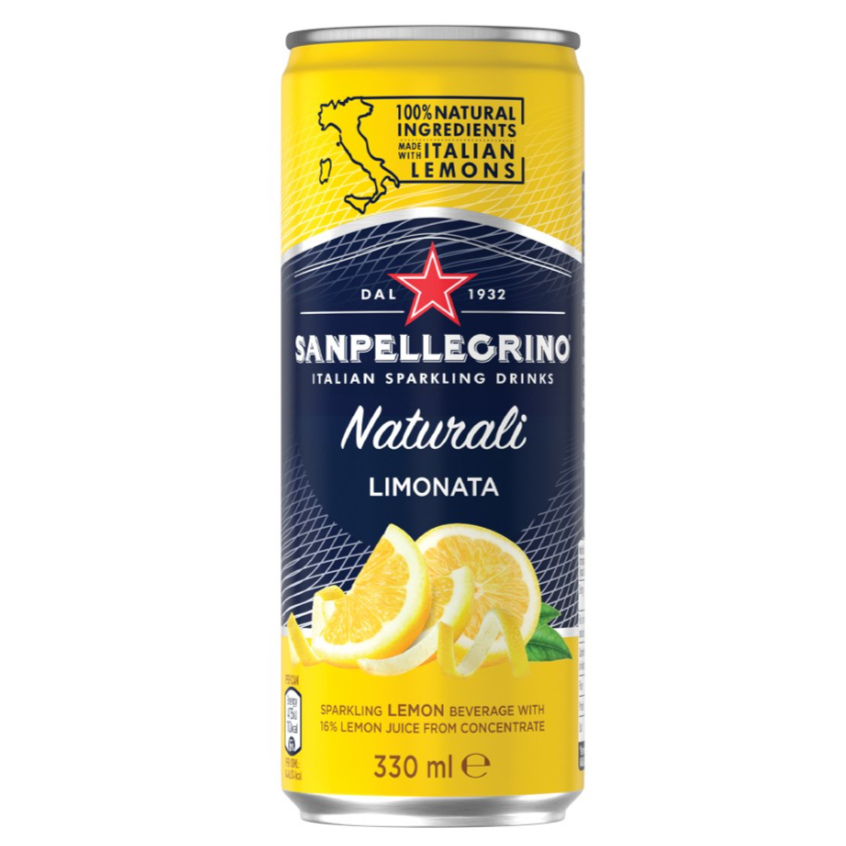 San Pellegrino Flavoured Sparkling Water Limonata 330ml 4x Pack