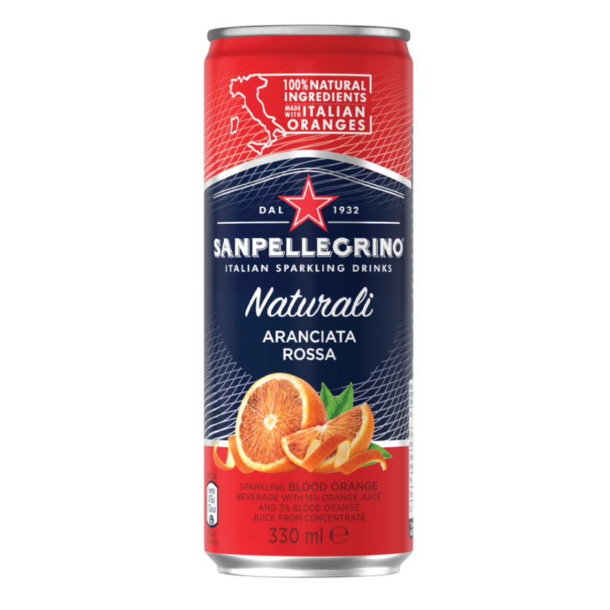 San Pellegrino Flavoured Sparkling Water Aranciata Rossa 330ml 4x Pack