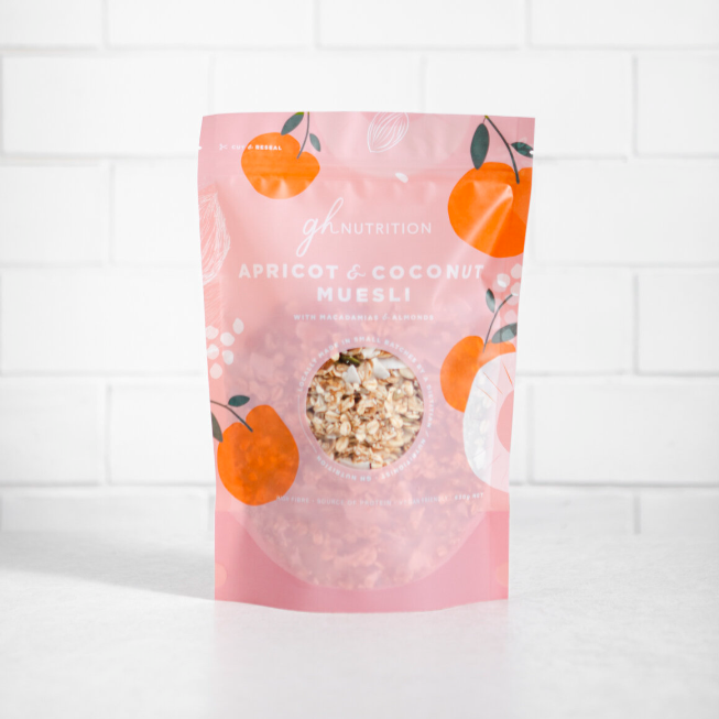 GH Nutrition Apricot & Coconut Muesli with Macadamias & Almonds 630g