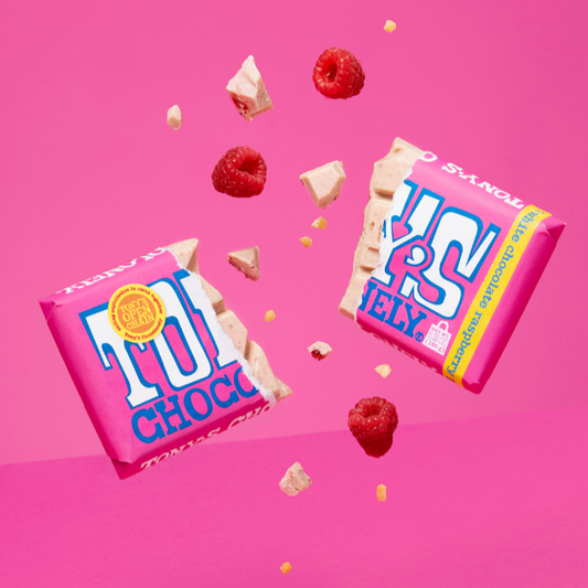 Tony's Chocolonely White Chocolate Raspberry Popping Candy 180g