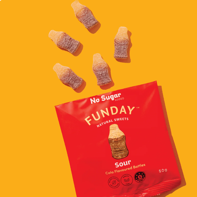 Funday Sour Cola Bottles 50g