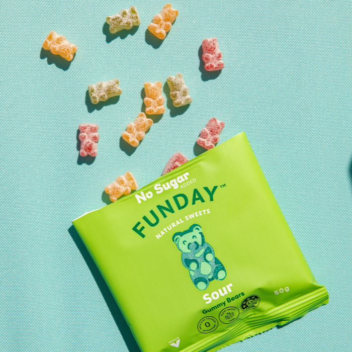 Funday Sour Vegan Gummy Bears 50g