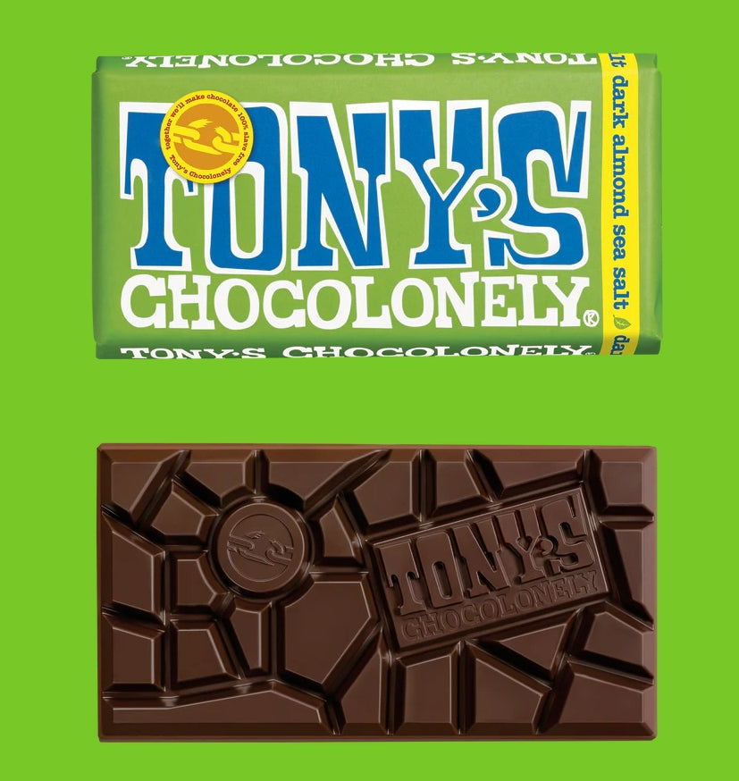 Tony's Chocolonely Dark Almond Sea Salt 180g