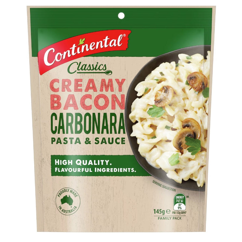 Continental Creamy Bacon Carbonara Pasta & Sauce 85g