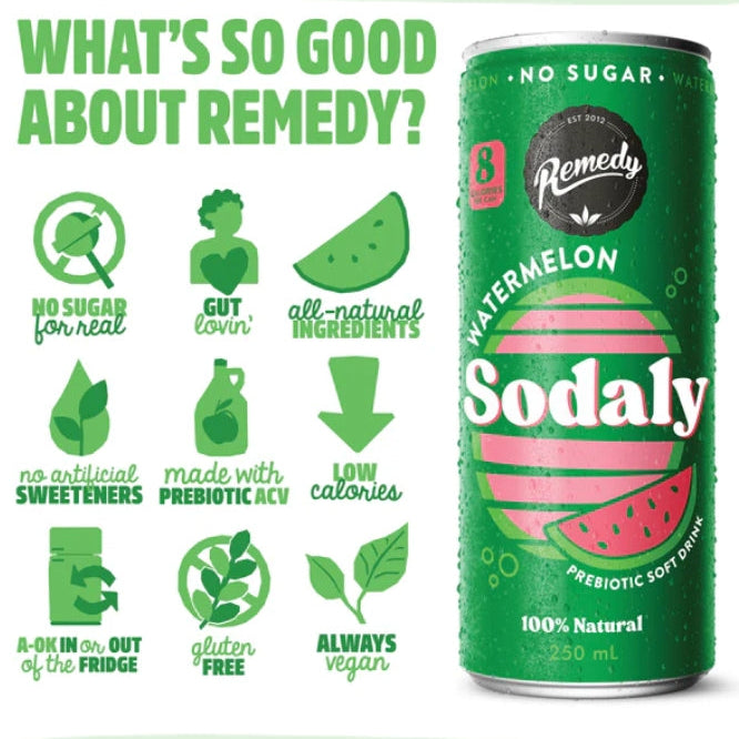 Remedy Sodaly Watermelon 4x250ml