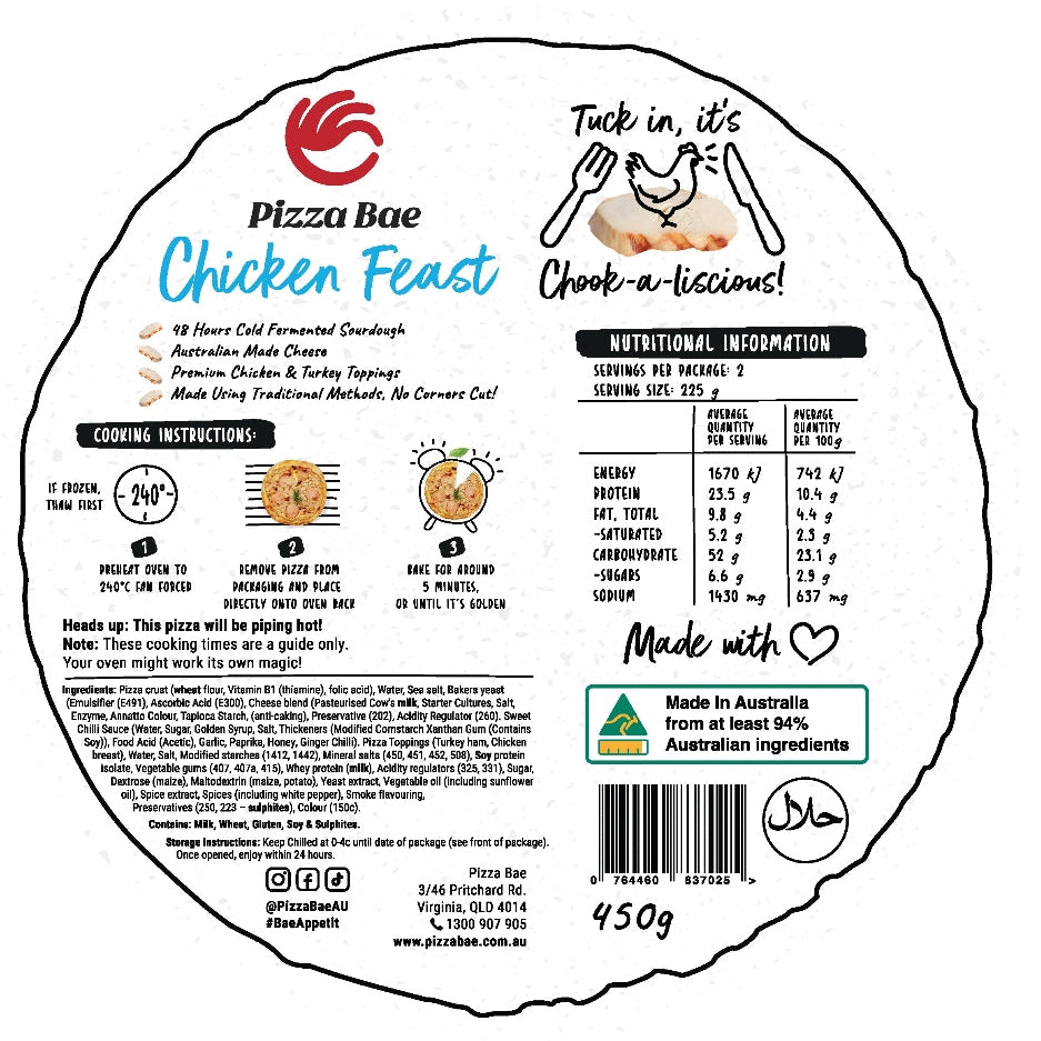SPECIAL Pizza Bae Chicken Feast 450g