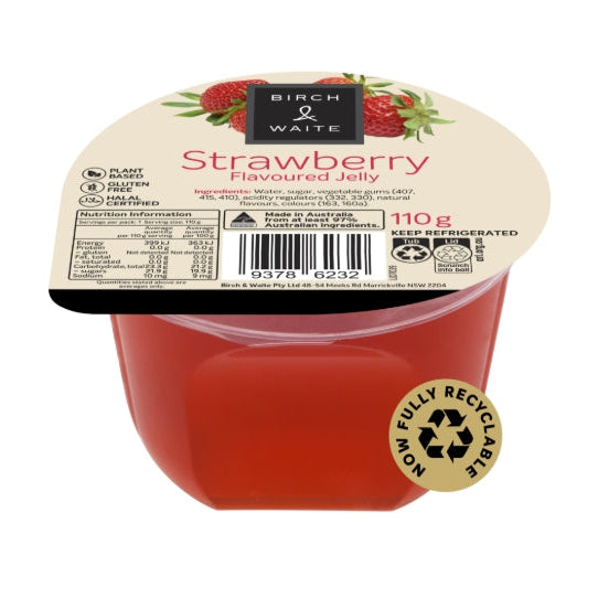 Birch & Waite Strawberry Flavour Jelly 110g