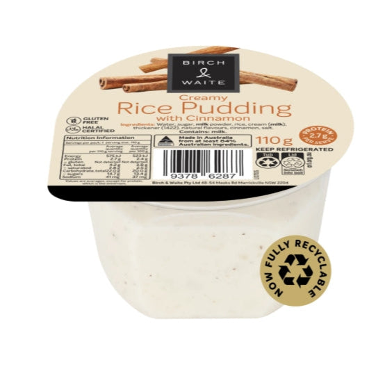 Birch & Waite Creamy Rice Pudding w/ Cinnamon 110g