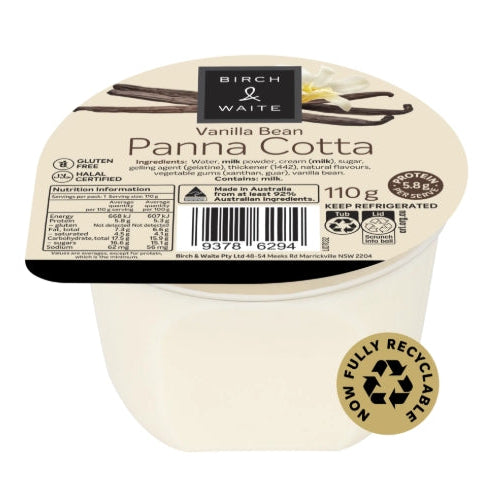 Birch & Waite Vanilla Bean Panna Cotta 110g