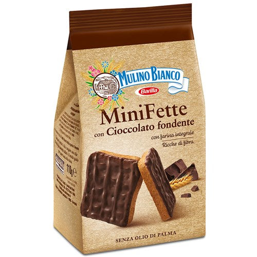 Mulino Bianco Mini Fette Con Cioccolato Fondente 110g