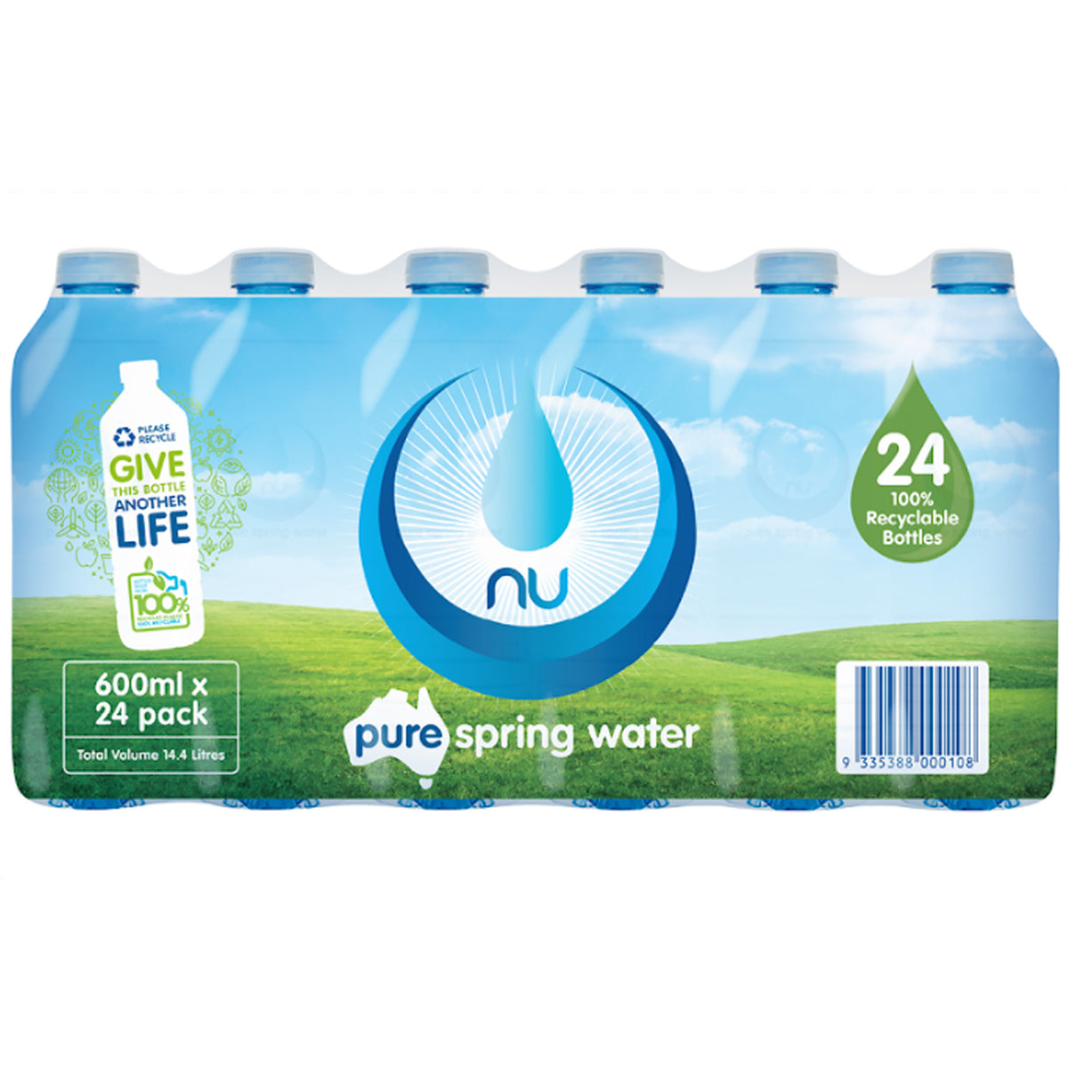 NuPure Water 24x600ml Case