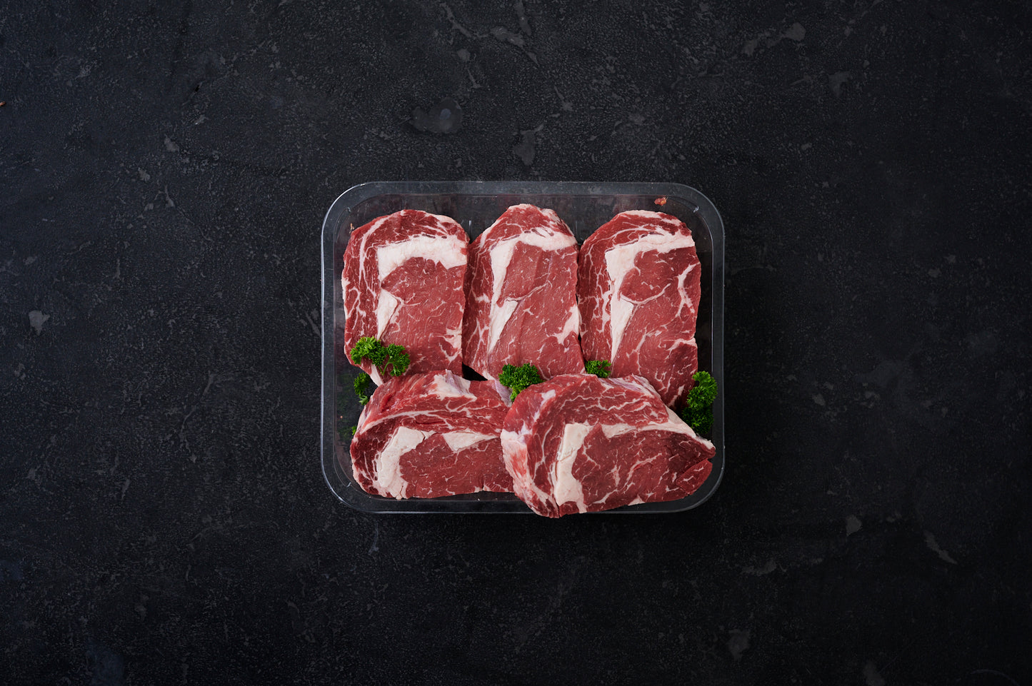 Beef Scotch Fillet Steak Grain Fed 5/Tray (~300g each)