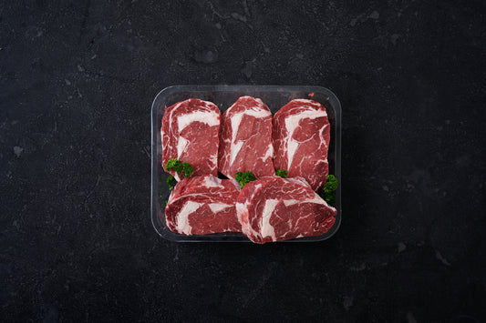 Beef Scotch Fillet Steak Grain Fed 5/Tray (~300g each)