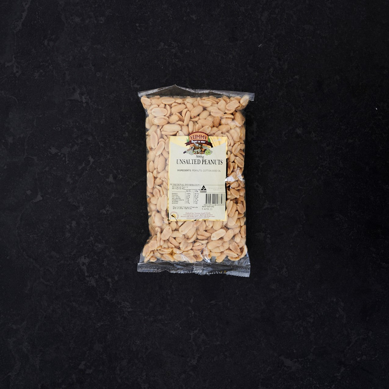 Yummy Snack Co Peanuts Unsalted 500g