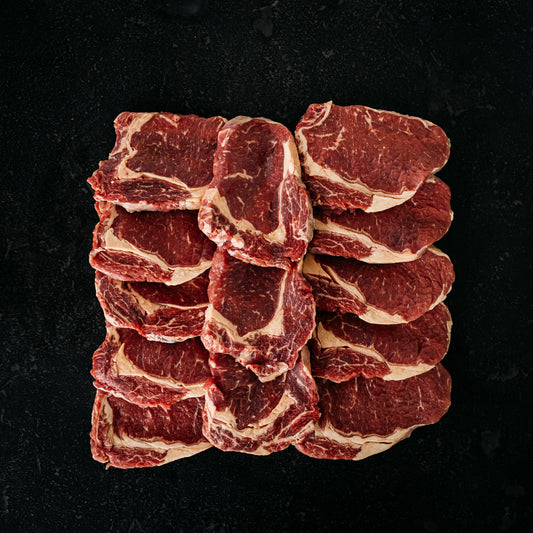 Beef BBQ Scotch Fillet Steaks 1.5kg (Thinly Sliced)