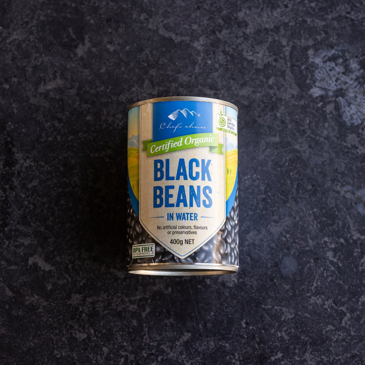 Certified Organic Black Beans in water 400g