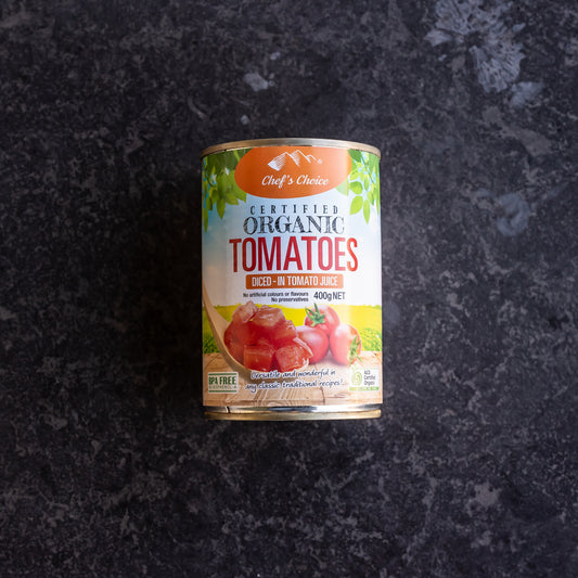 Certified Organic Tomatoes Diced in Tomato Juice 400g