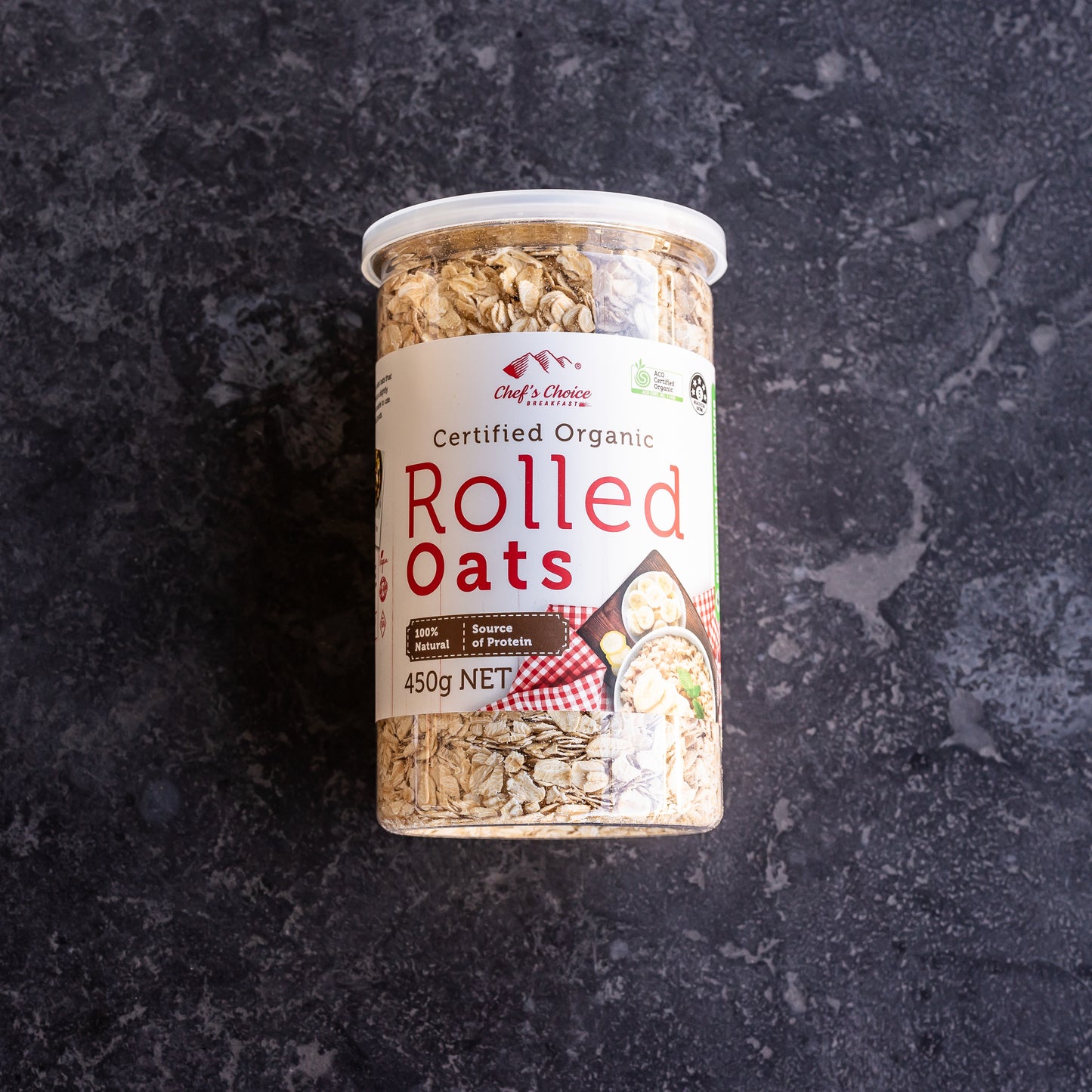 Certified Organic Rolled Oats 450g