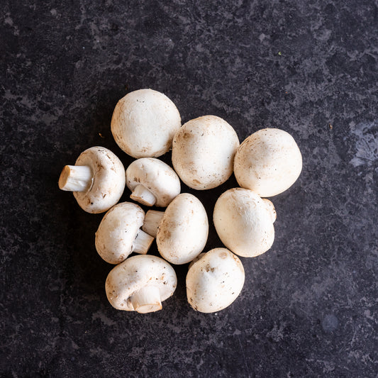 Organic White Cup Mushroom Punnet 180g