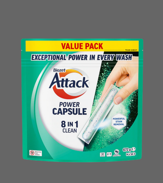 Biozet Attack Power Capsule 8-In-1 Clean Value Pack 50 pack