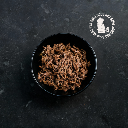 SPECIAL Pop's Plain Pulled Angus Beef - 500g Tray