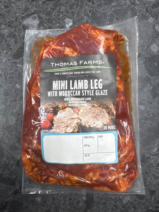 SPECIAL Thomas Farm Mini Lamb Leg with Moroccan style glaze 500g