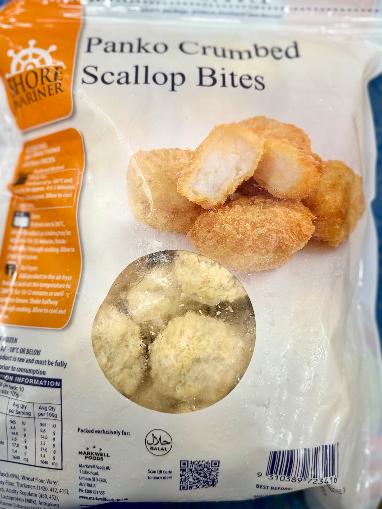 SPECIAL Panko Crumbed Scallop Bites 1kg packet (frozen)